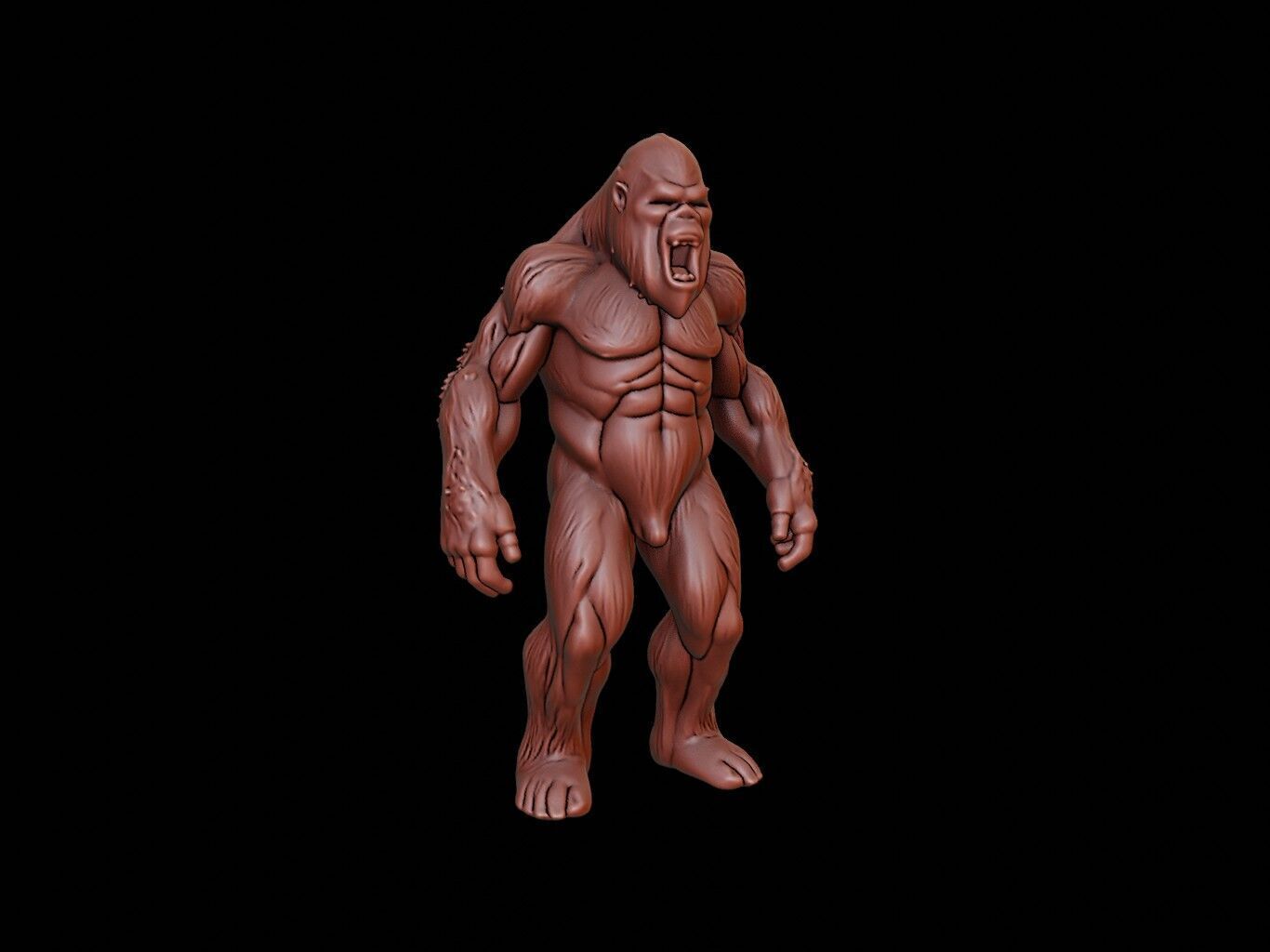 Bigfoot Figure 3D print model_1