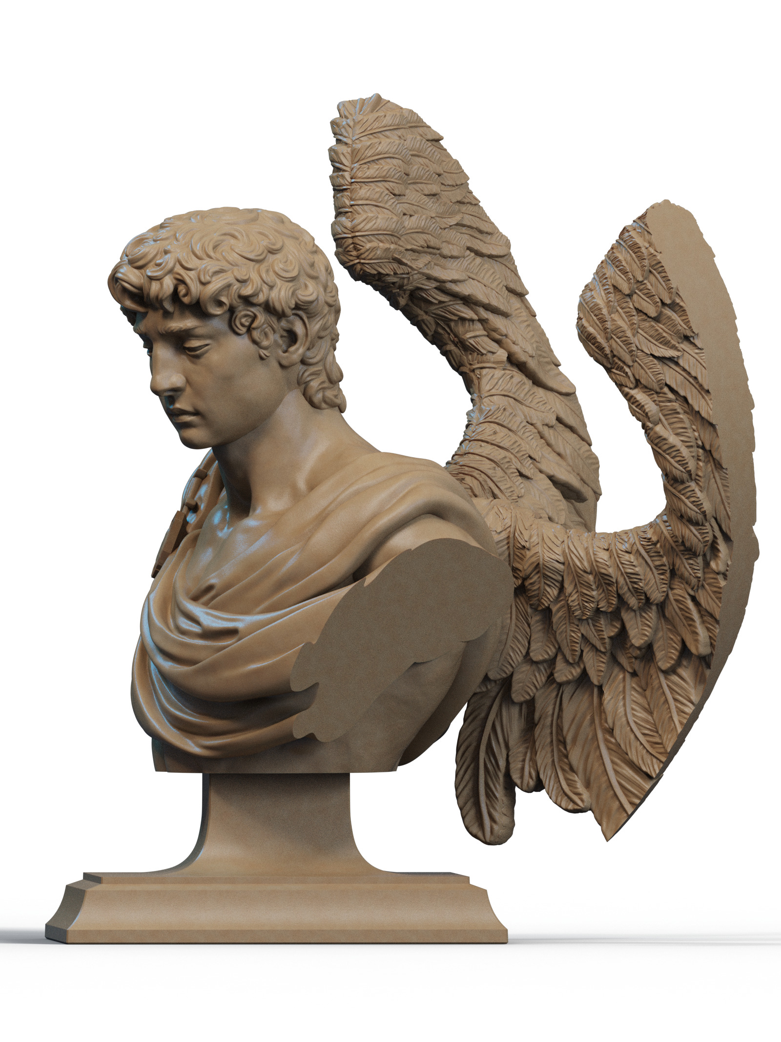 Archangel Michael Bust 3D Print 3D print model_1