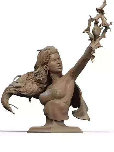 Atom Eve Bust 3D Print 3D print model