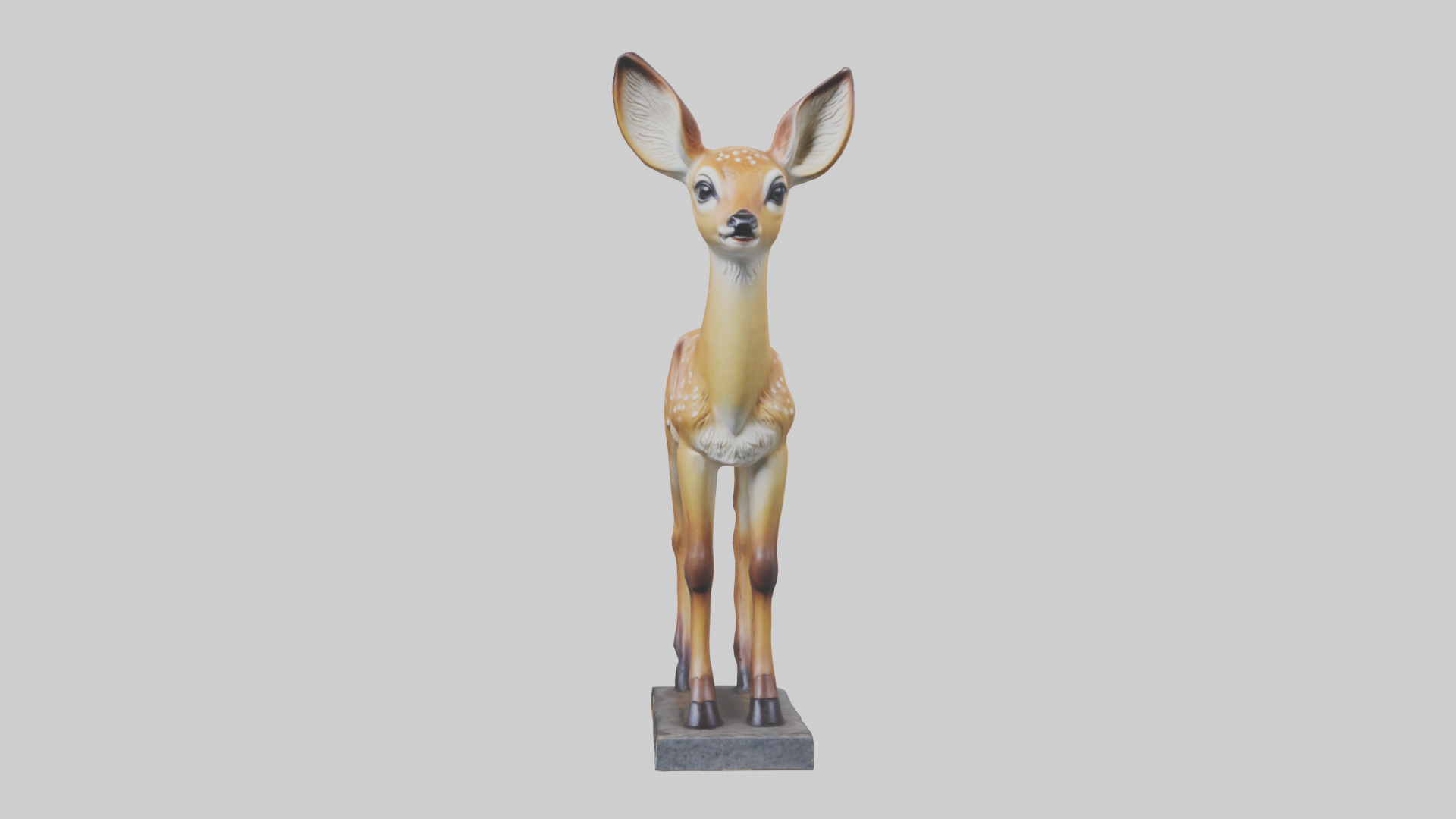 Fawn statue model Low-poly 3D model_19