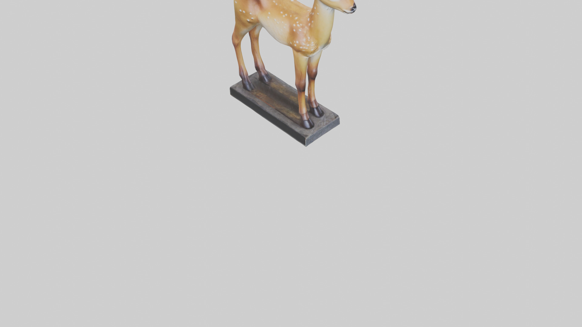 Fawn statue model Low-poly 3D model_10