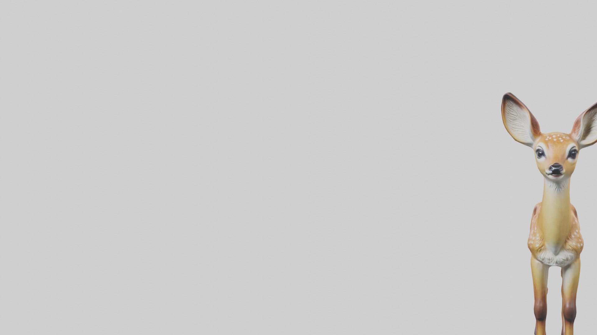 Fawn statue model Low-poly 3D model_21