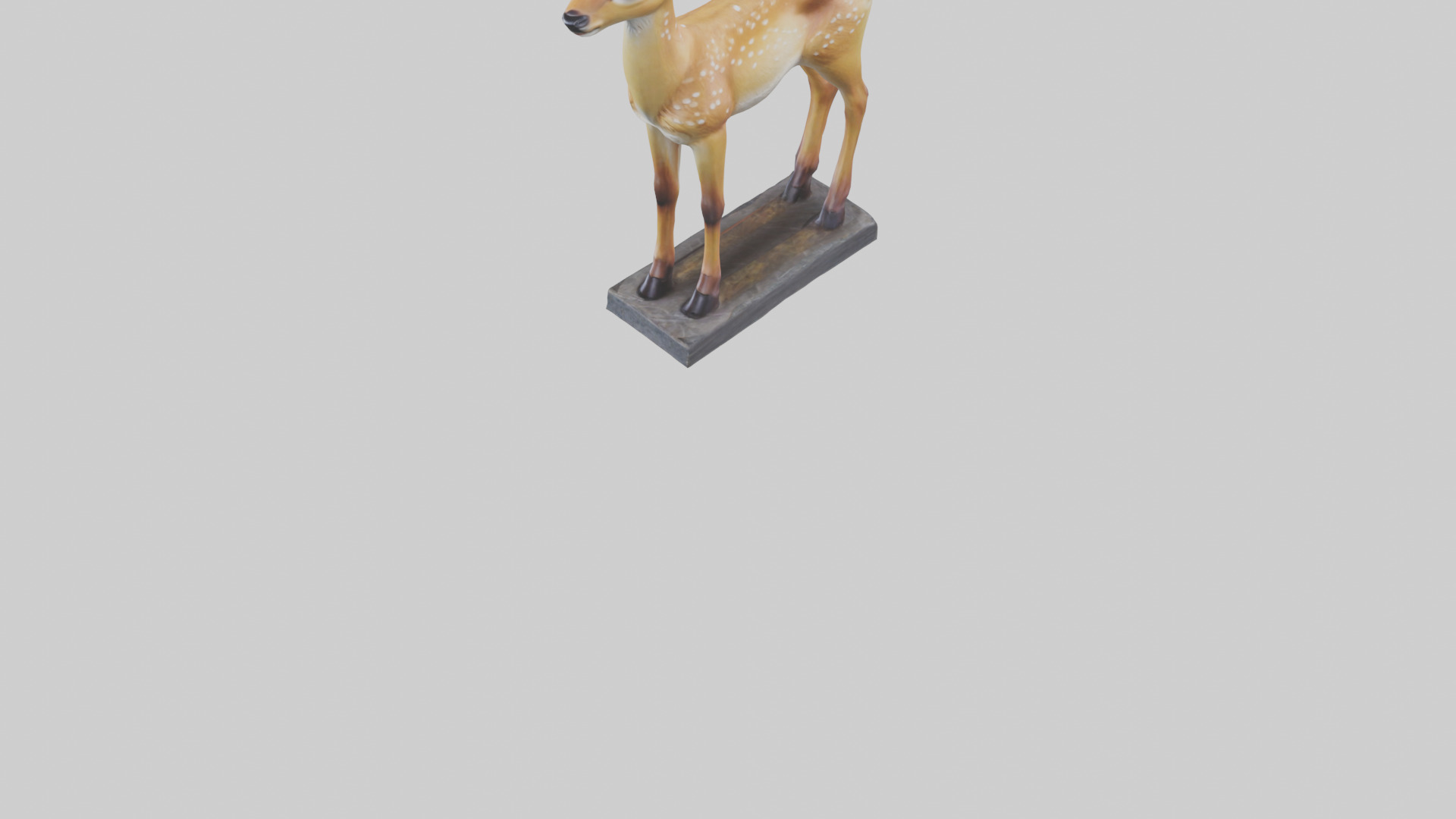 Fawn statue model Low-poly 3D model_9