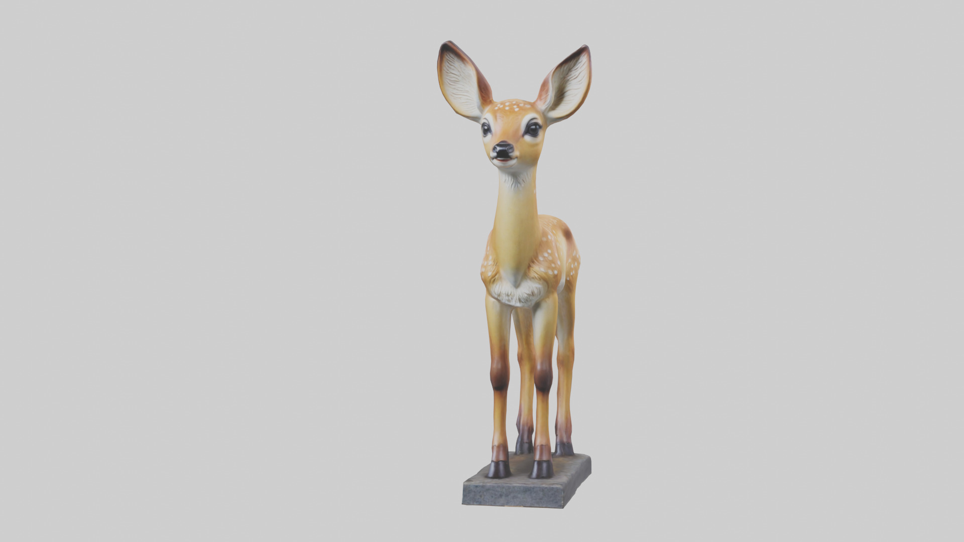 Fawn statue model Low-poly 3D model_13