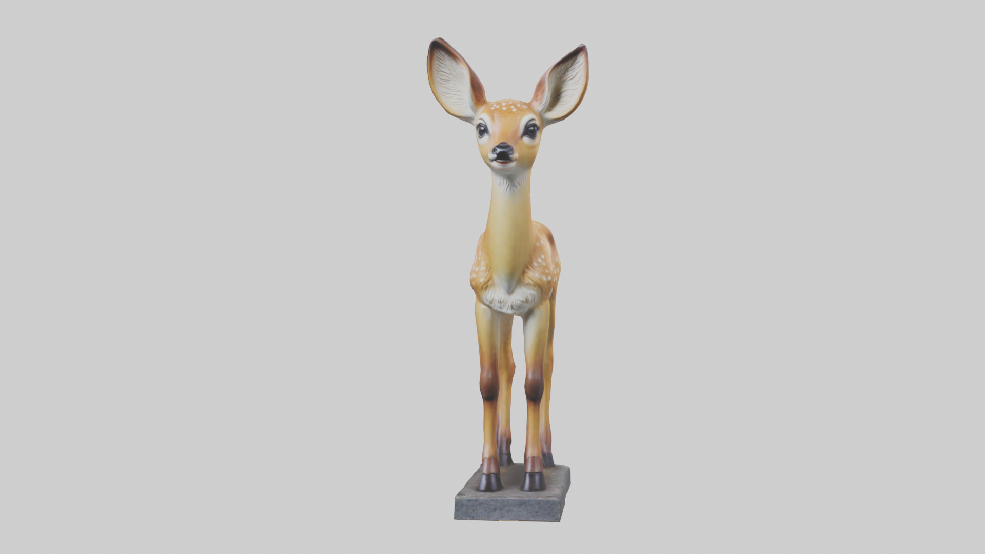 Fawn statue model Low-poly 3D model_12