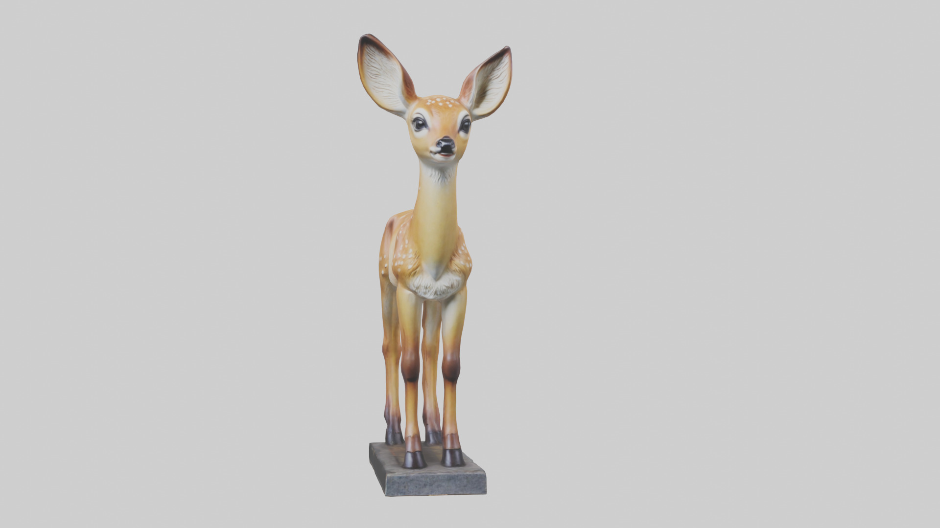 Fawn statue model Low-poly 3D model_20