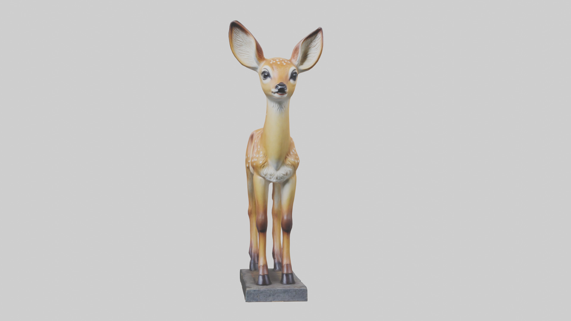 Fawn statue model Low-poly 3D model_17