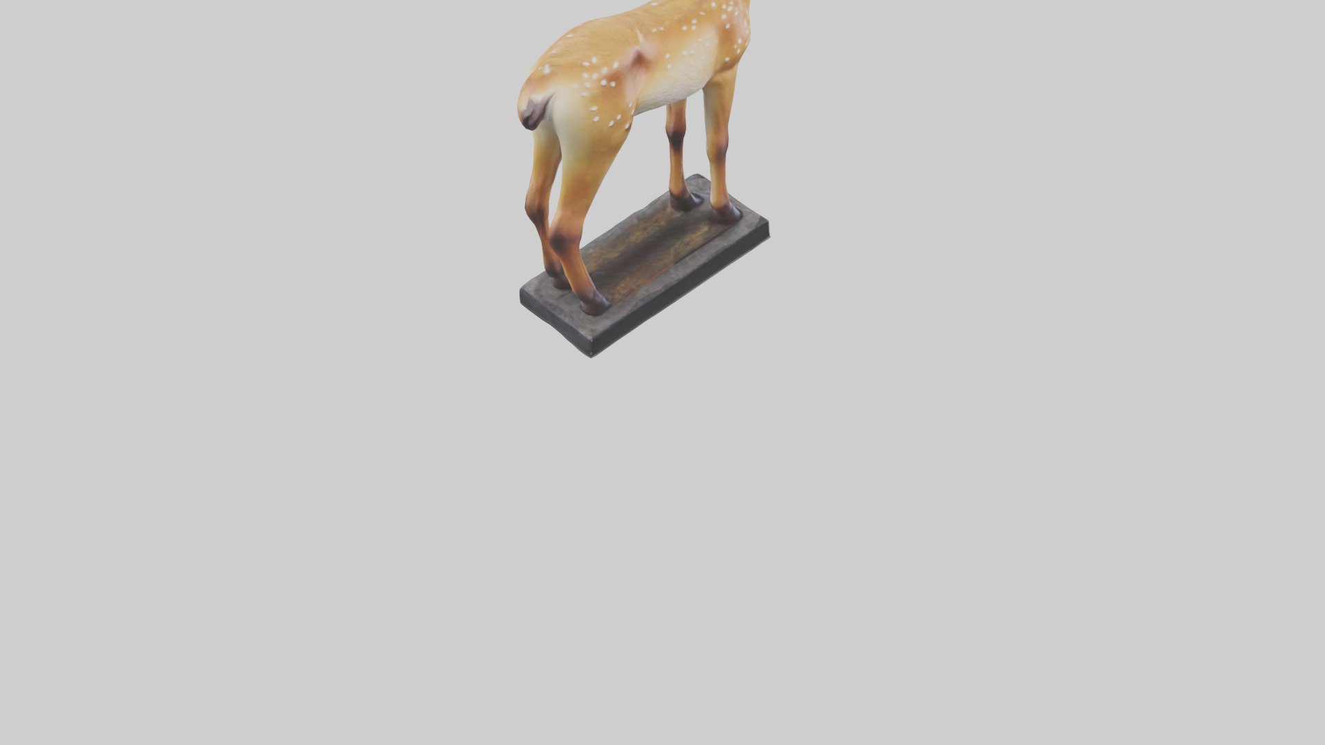 Fawn statue model Low-poly 3D model_8