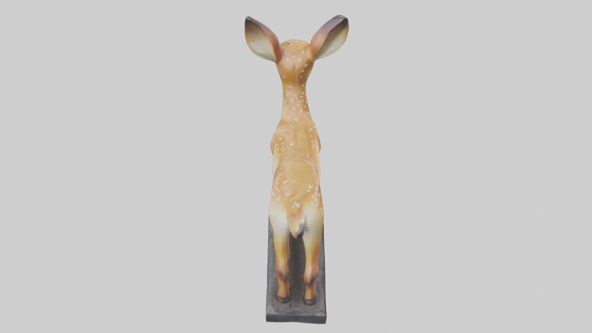 Fawn statue model Low-poly 3D model_25