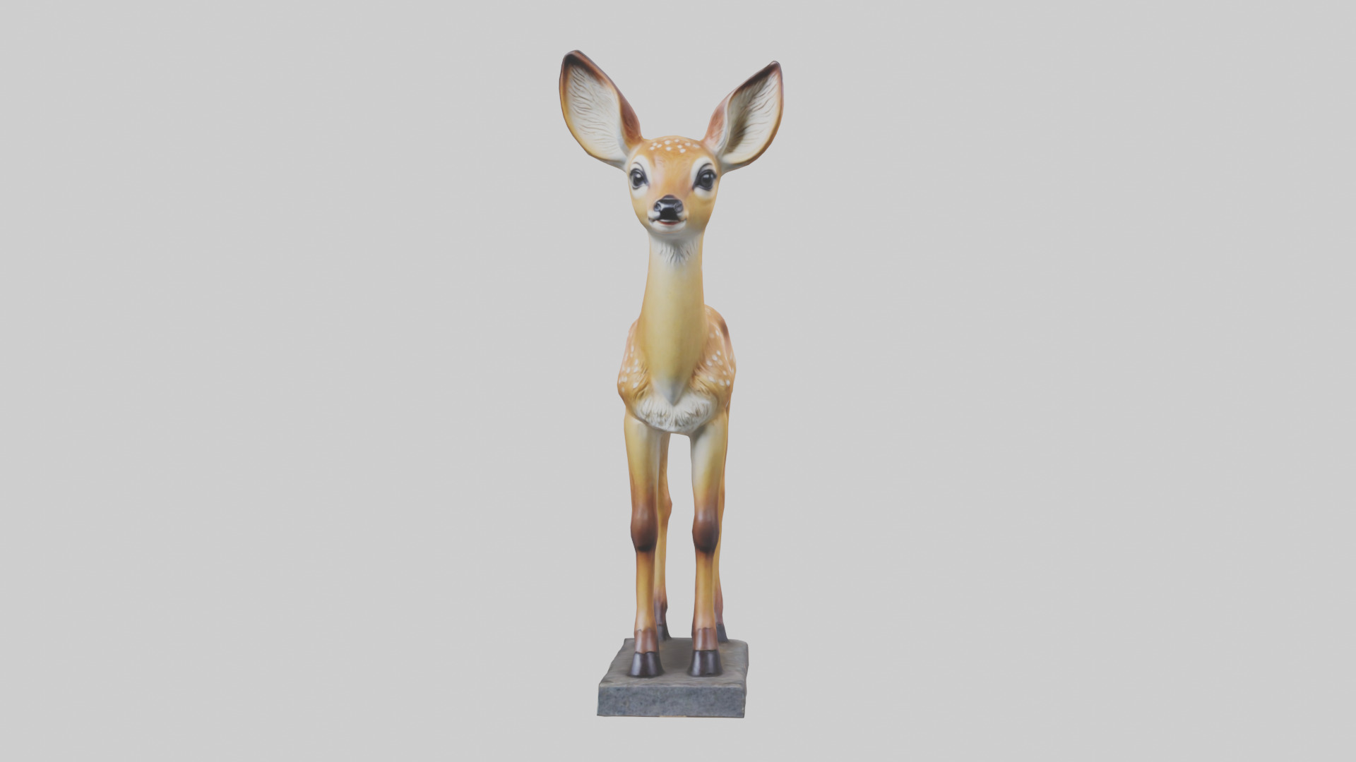 Fawn statue model Low-poly 3D model_14