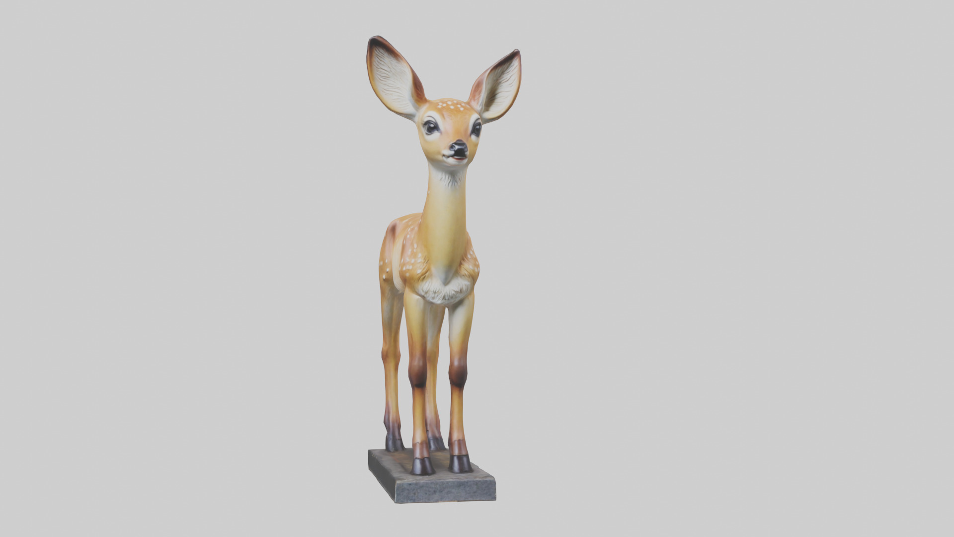 Fawn statue model Low-poly 3D model_18