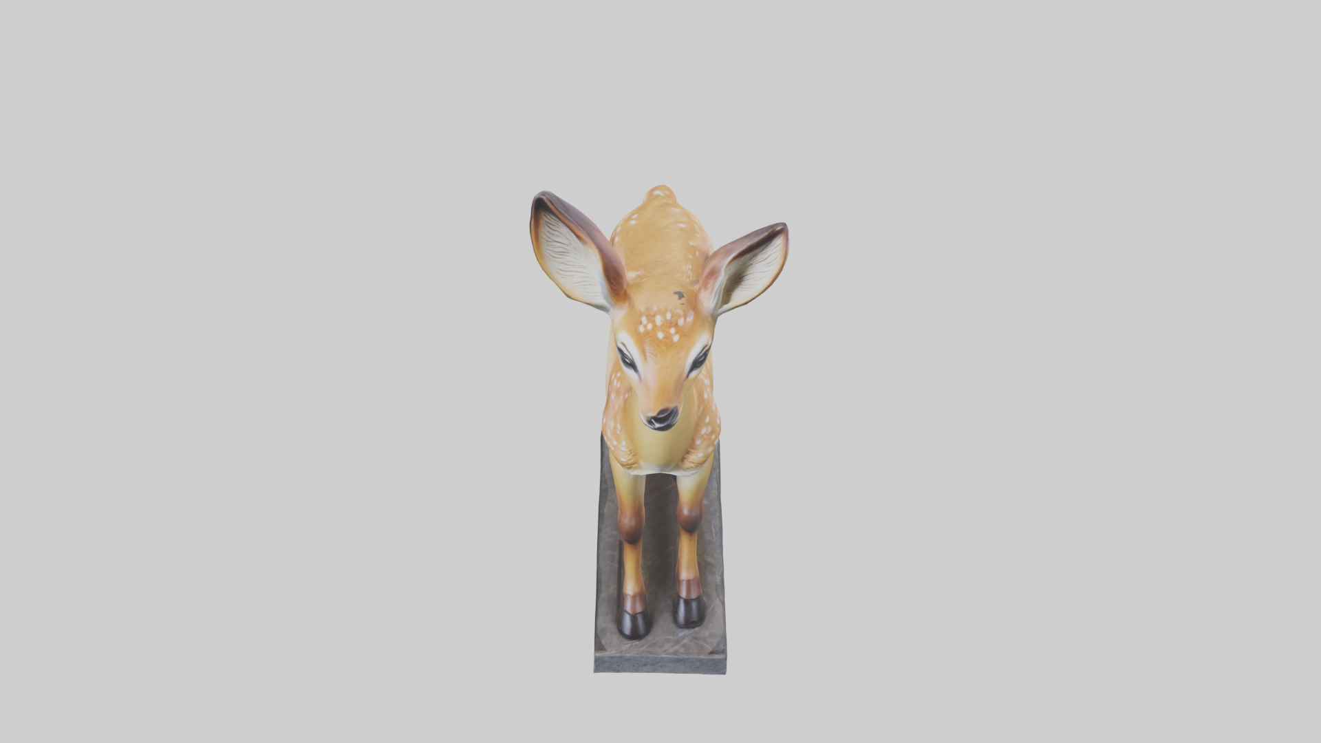 Fawn statue model Low-poly 3D model_26