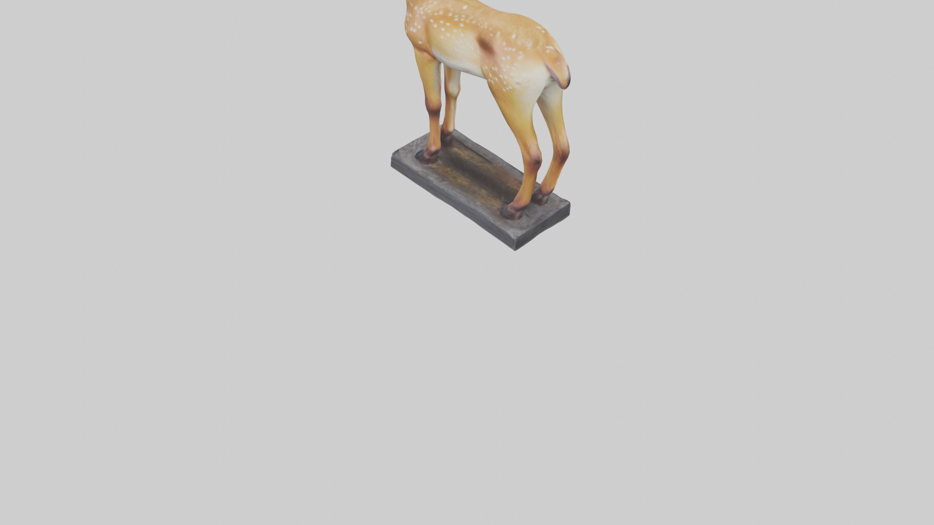 Fawn statue model Low-poly 3D model_7