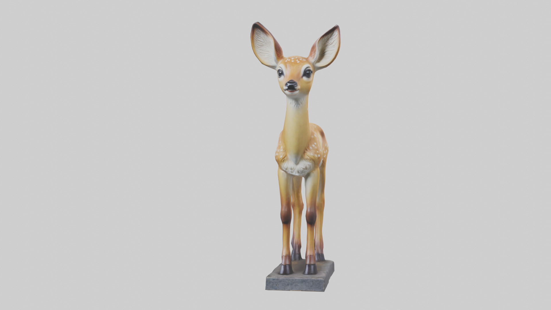 Fawn statue model Low-poly 3D model_15