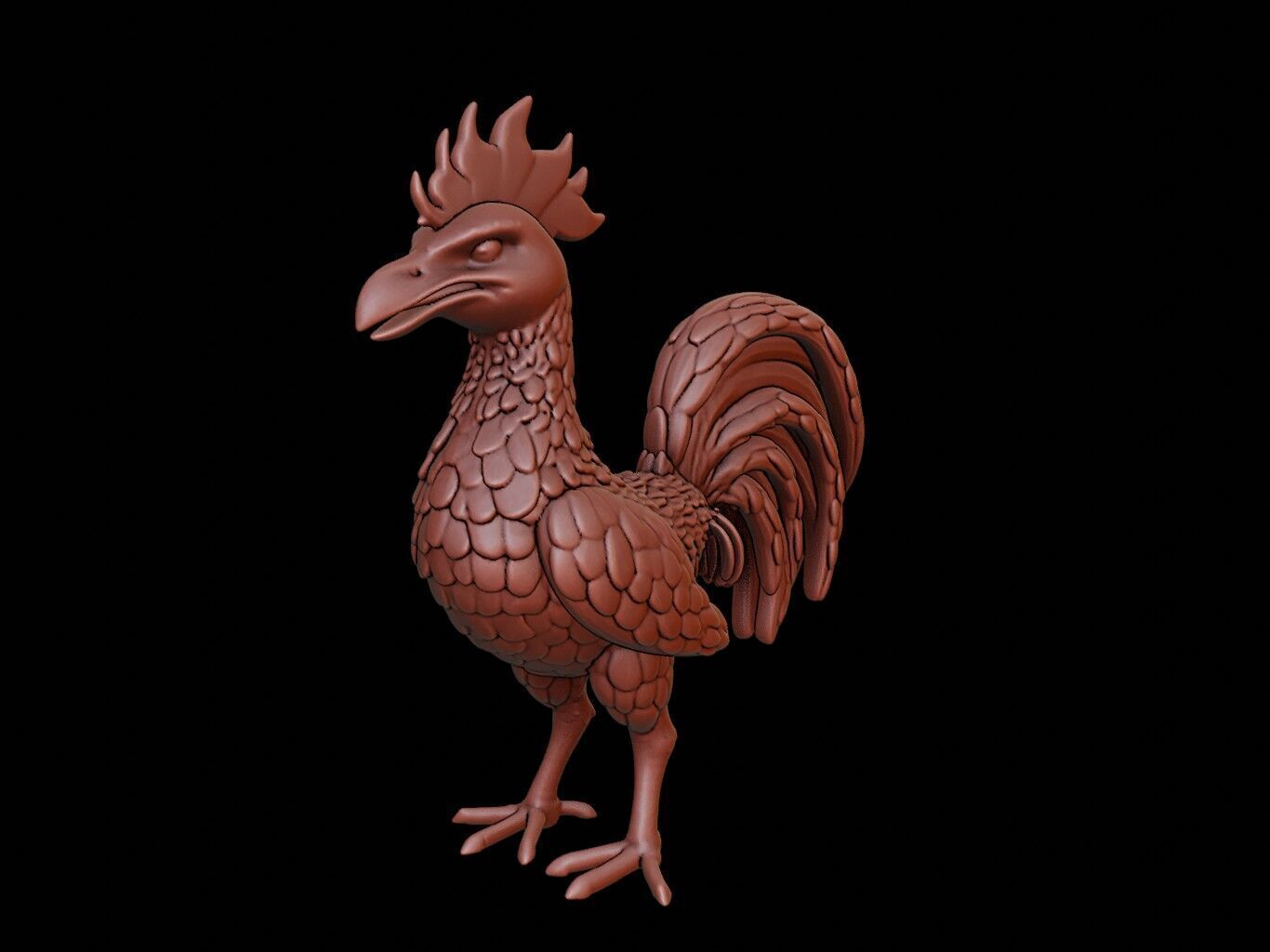 Cockatrice Figure 3D print model_2