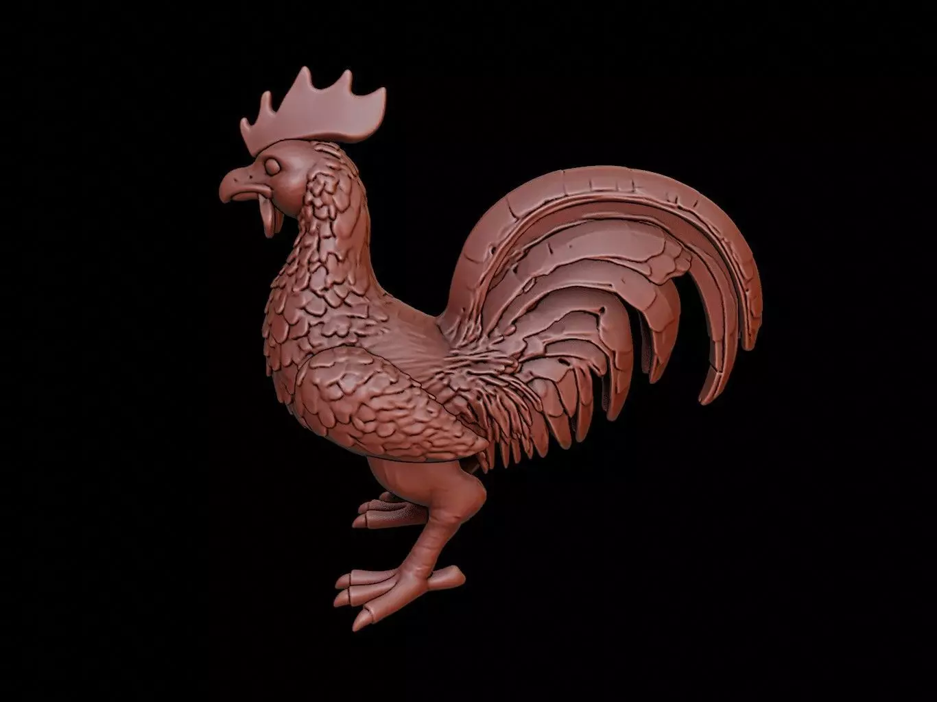 Cockatrice Figure 3D print model_0