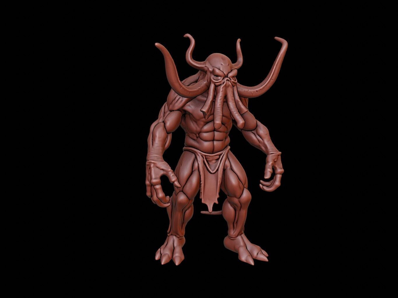 Cthulhu Figure 3D print model_1