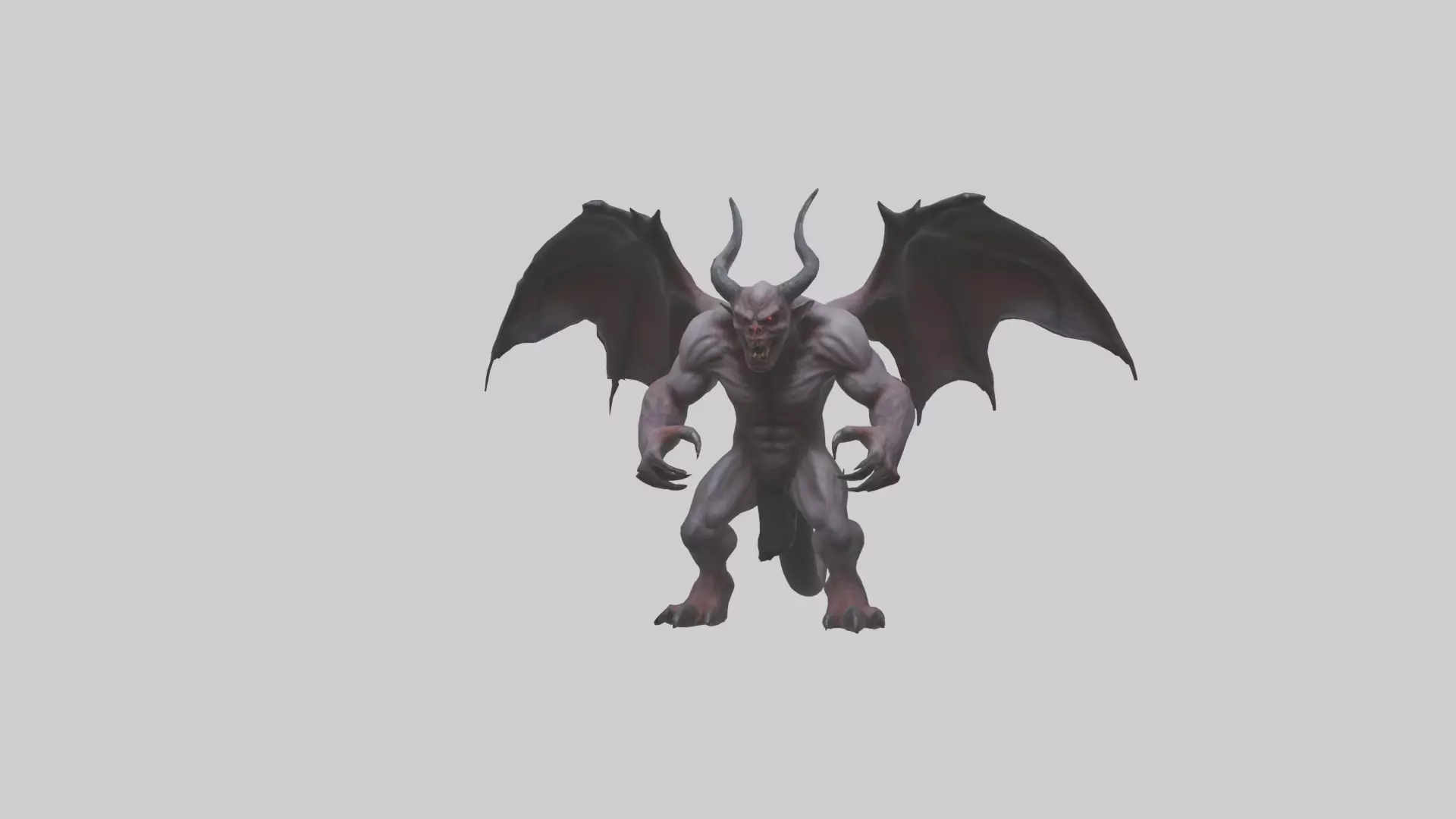 Fearsome Demon model Low-poly 3D model_0