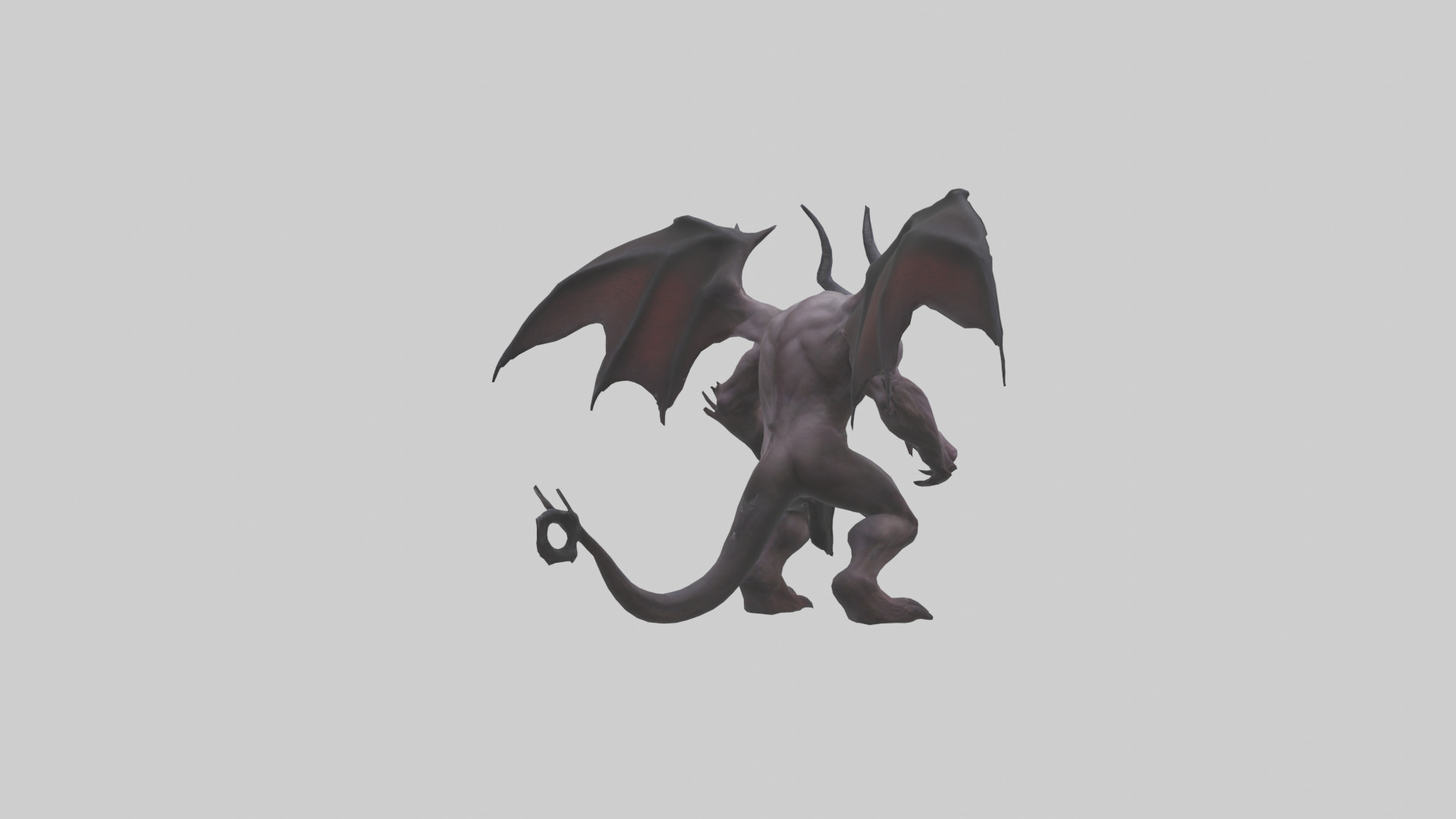 Fearsome Demon model Low-poly 3D model_3