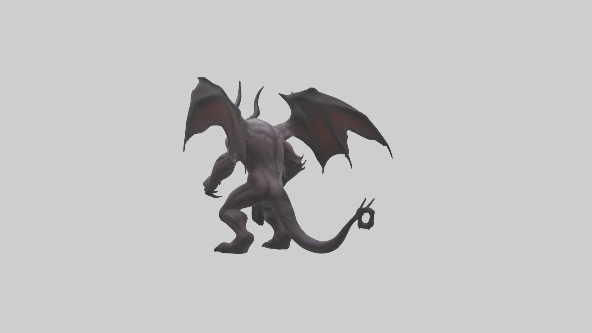 Fearsome Demon model Low-poly 3D model_2