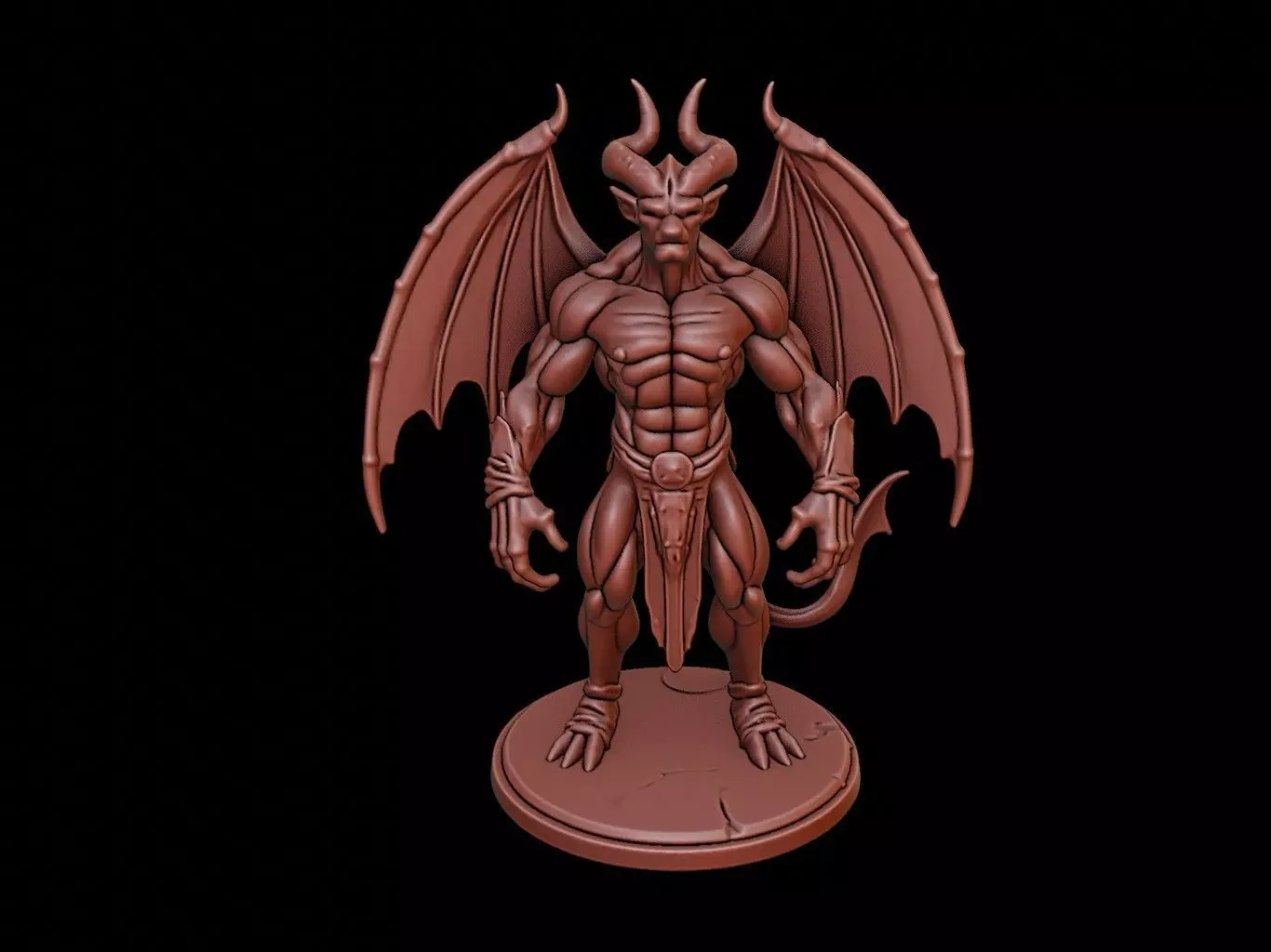 Demon Figure 3D print model