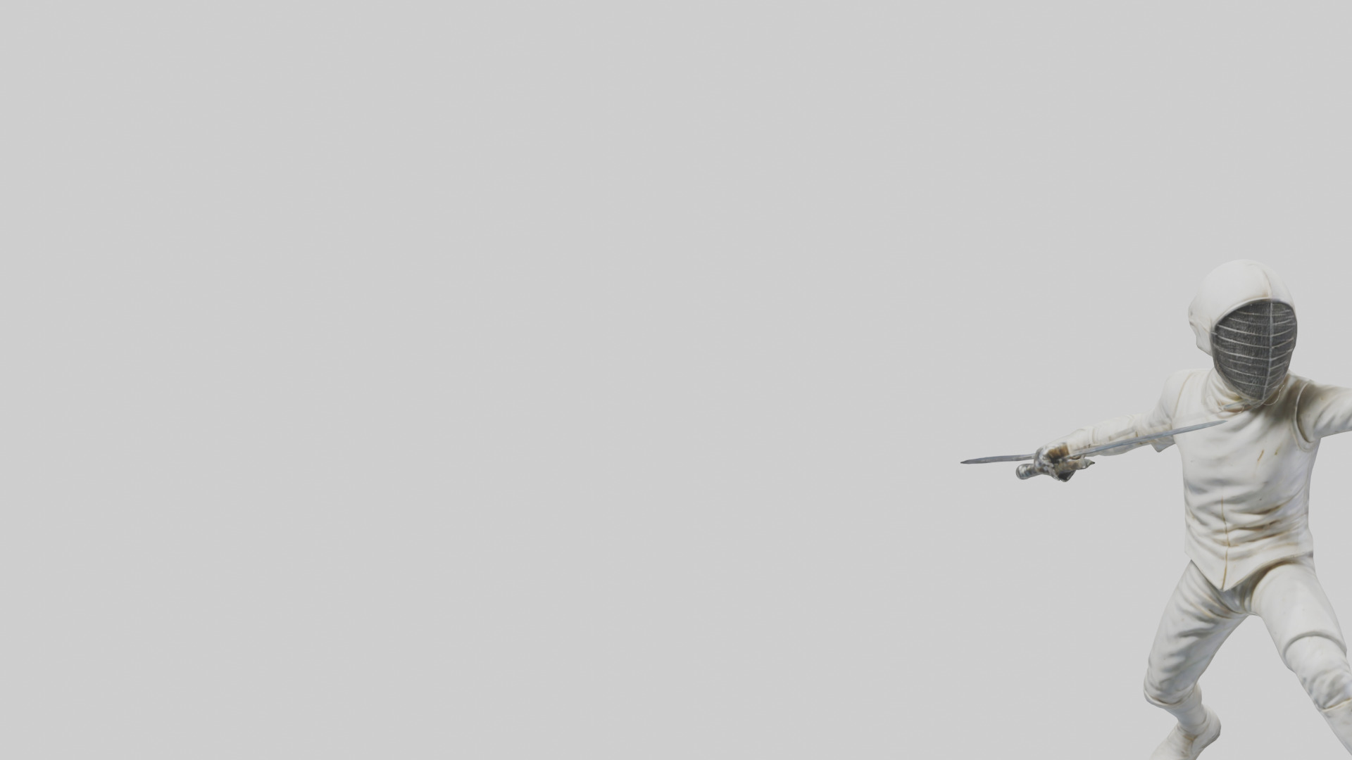 Fencer in MidStrike statue model Low-poly 3D model_21