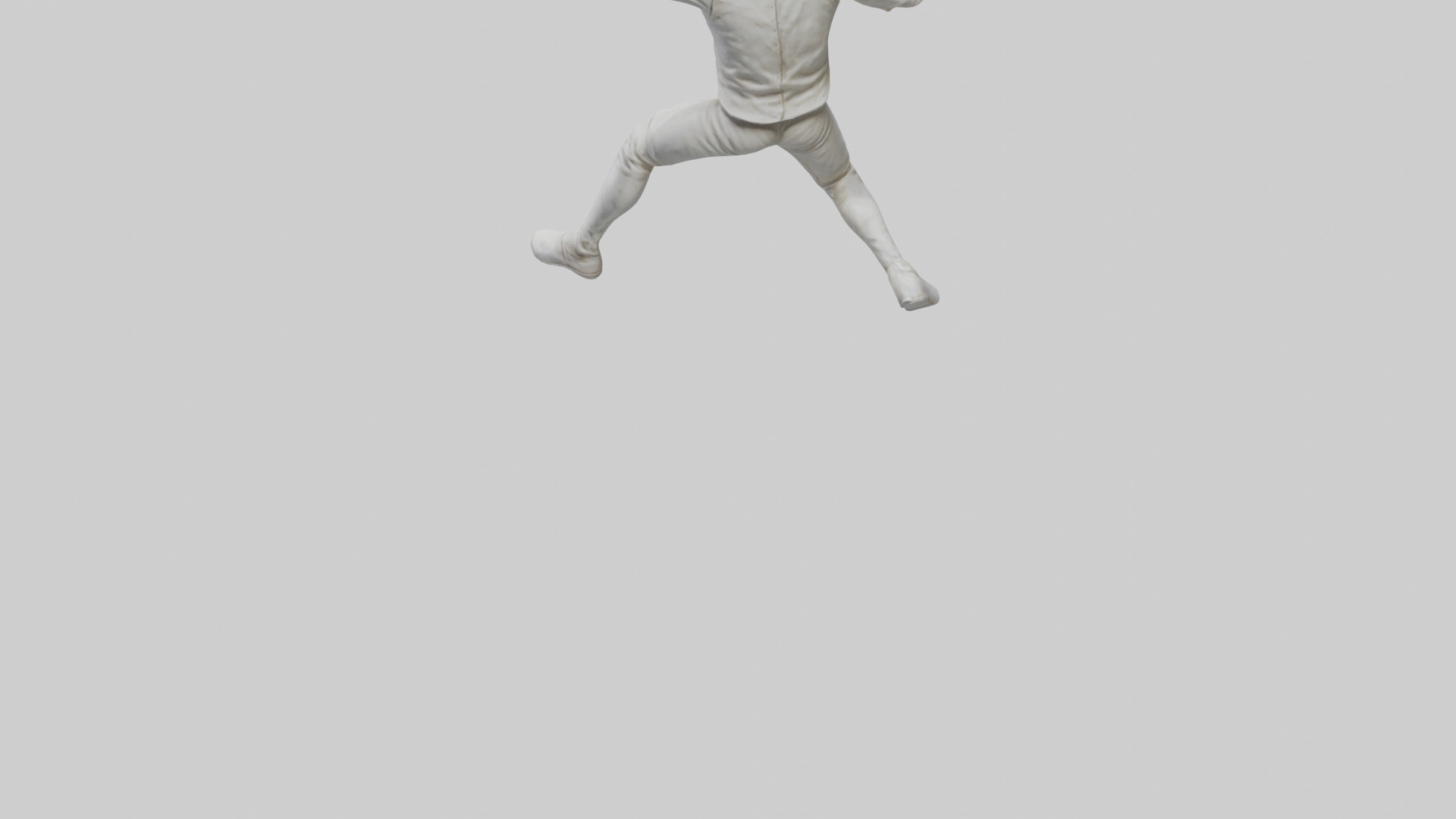 Fencer in MidStrike statue model Low-poly 3D model_5