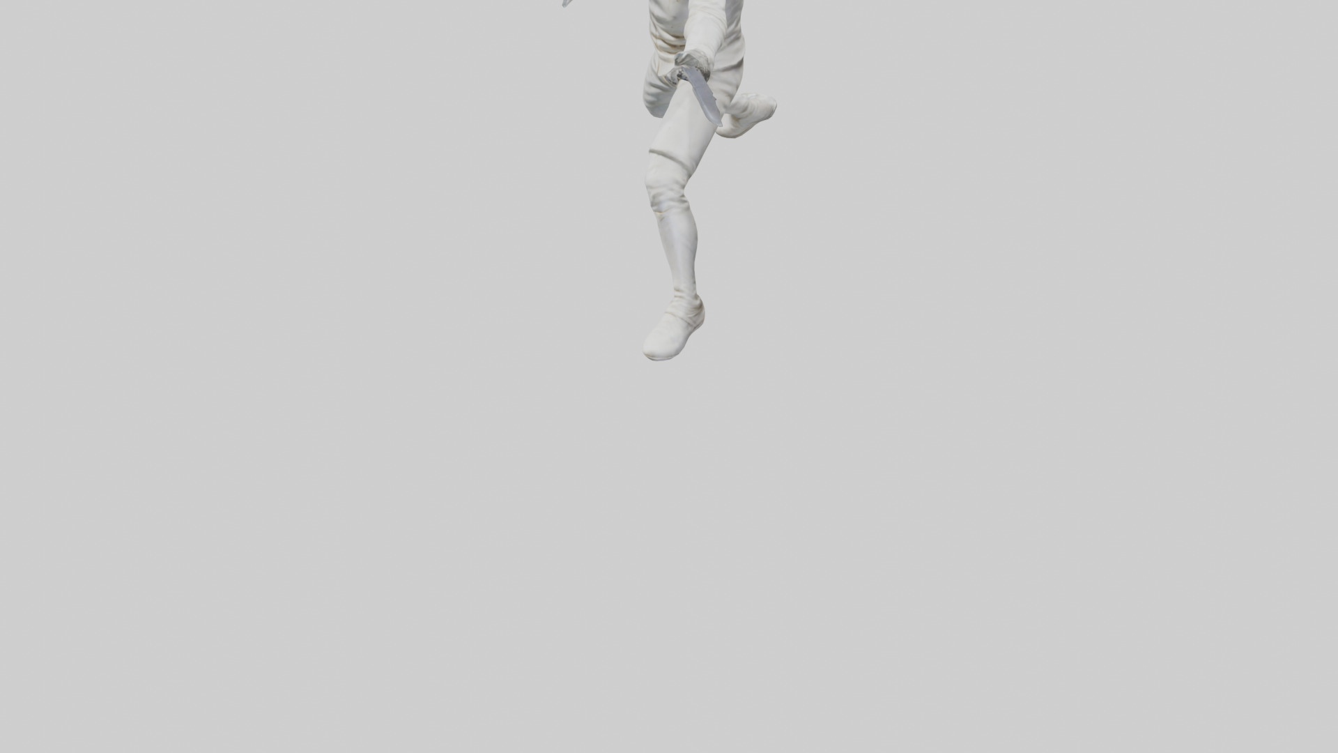 Fencer in MidStrike statue model Low-poly 3D model_7