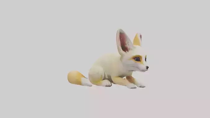 Fennec Fox hiding model