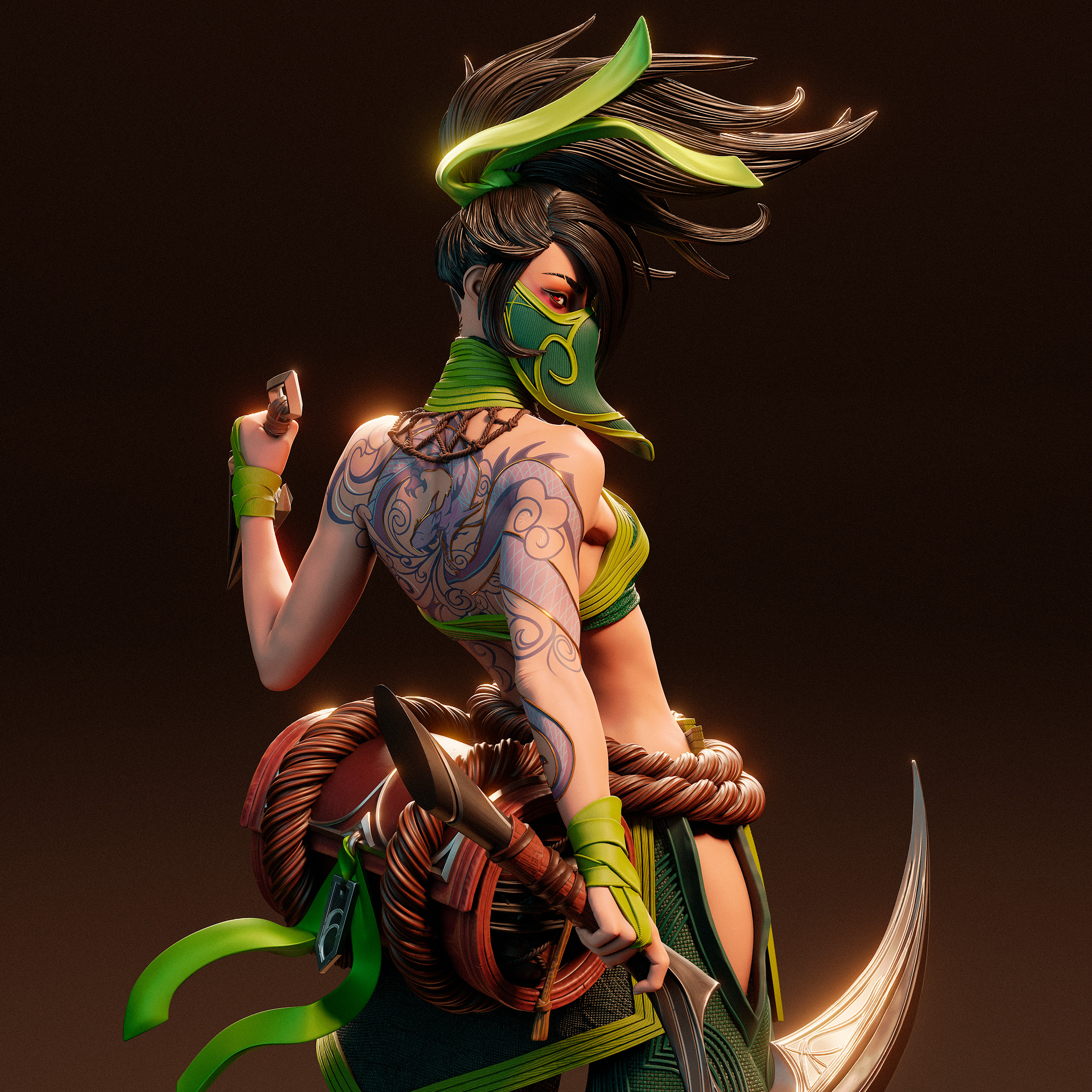 Akali 3D Print 3D print model_9