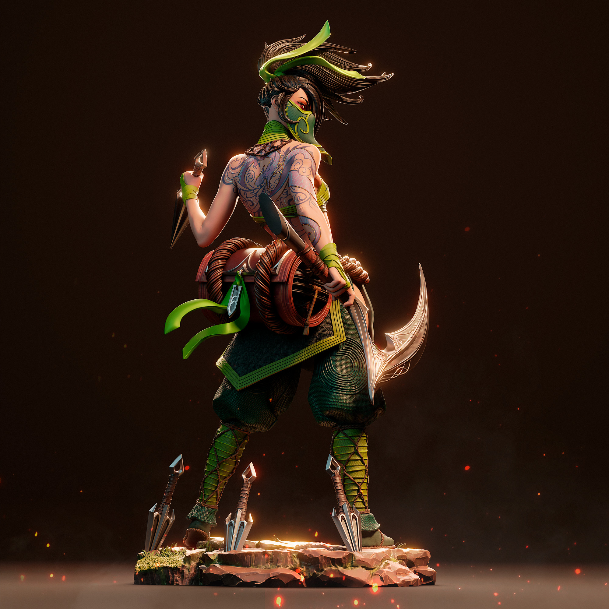 Akali 3D Print 3D print model_8