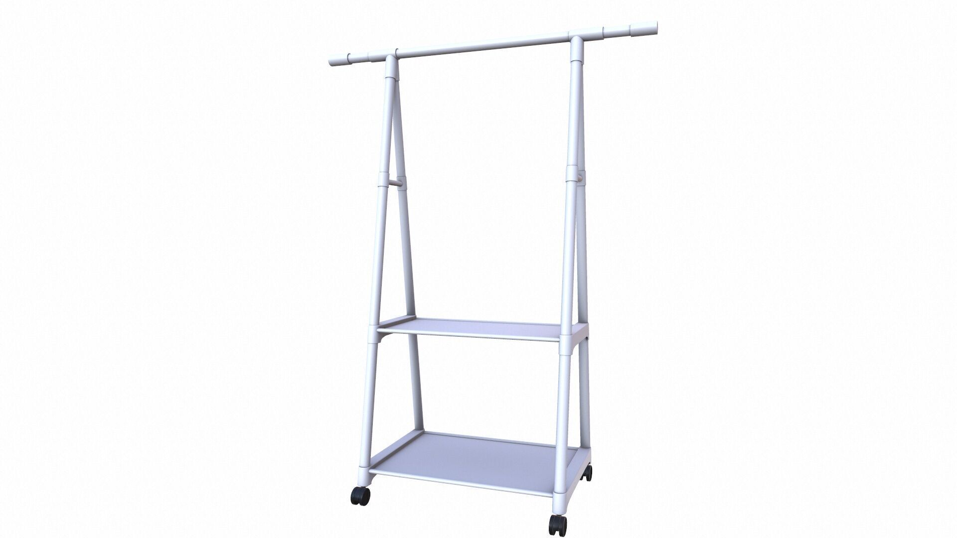 Shelf Clothes Hanger 3D model_2