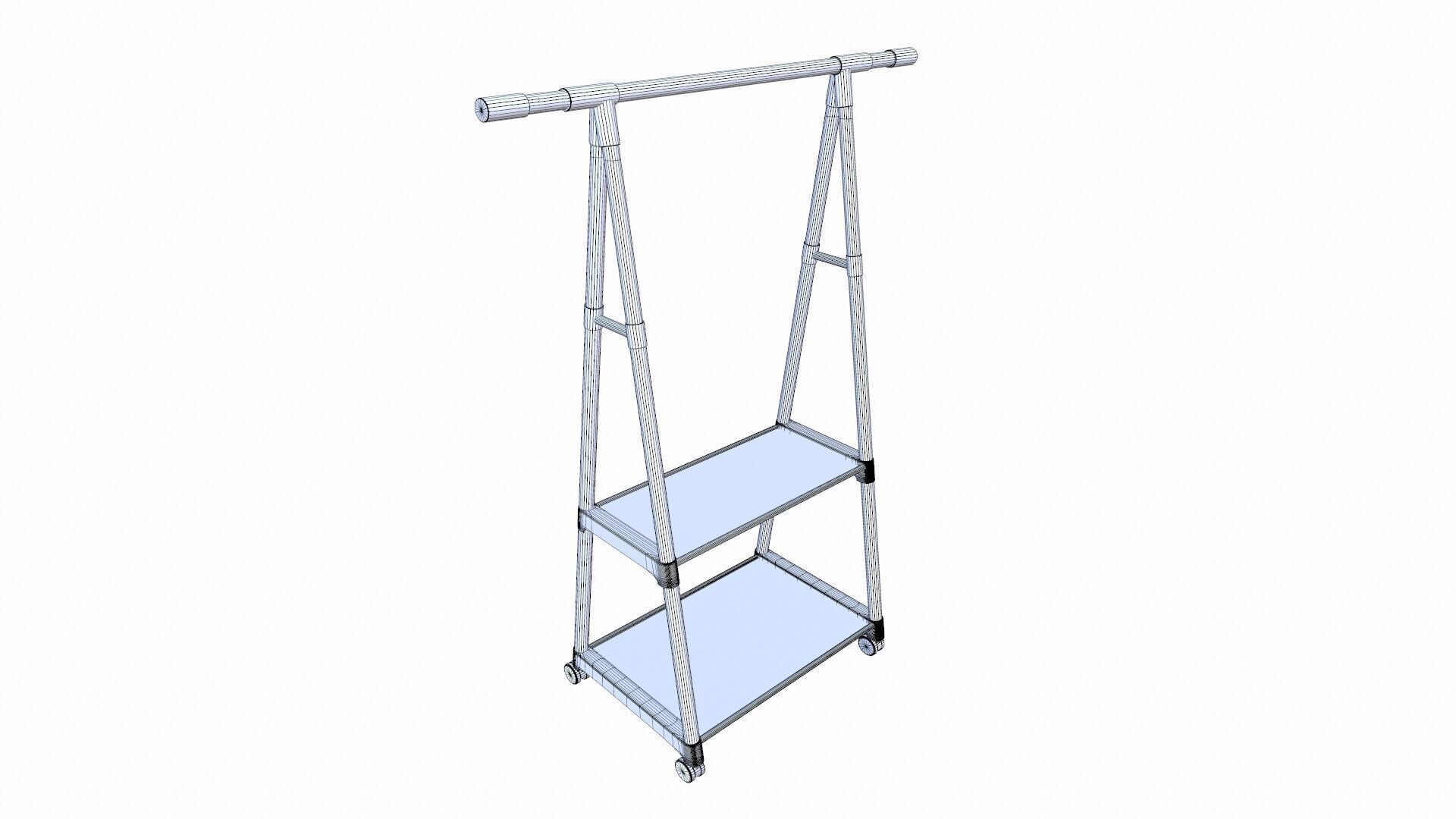 Shelf Clothes Hanger 3D model_6