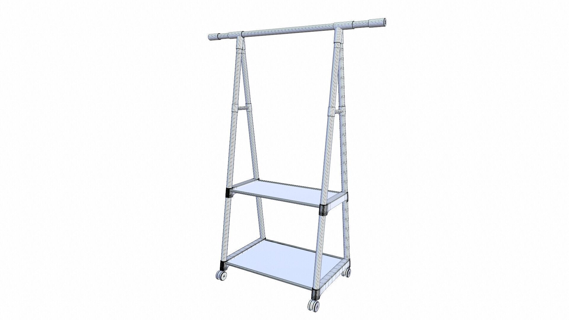 Shelf Clothes Hanger 3D model_7