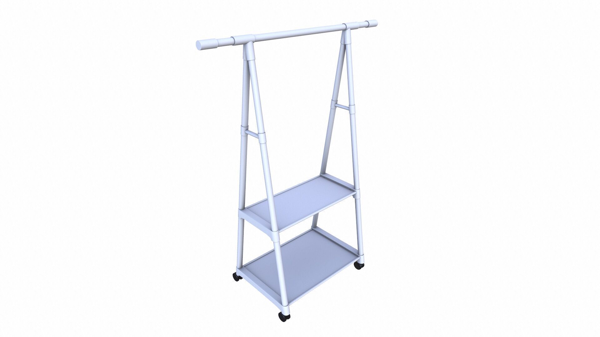 Shelf Clothes Hanger 3D model_5