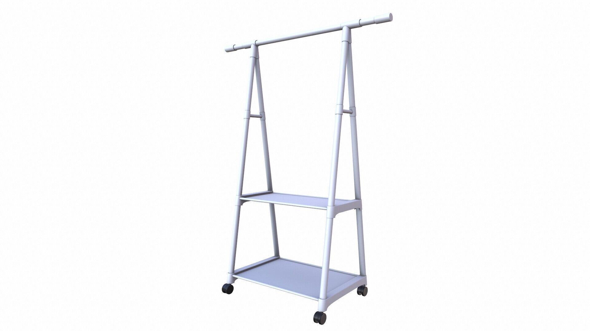 Shelf Clothes Hanger 3D model_3