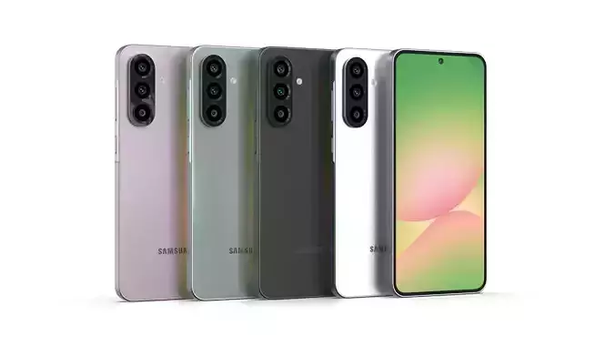 Samsung Galaxy A56 5G all color Low-poly 3D model