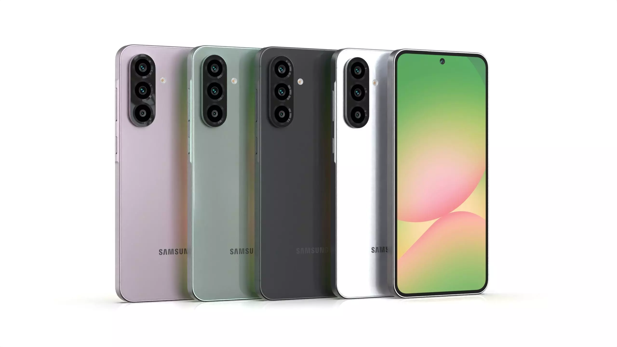 Samsung Galaxy A56 5G all color Low-poly 3D model