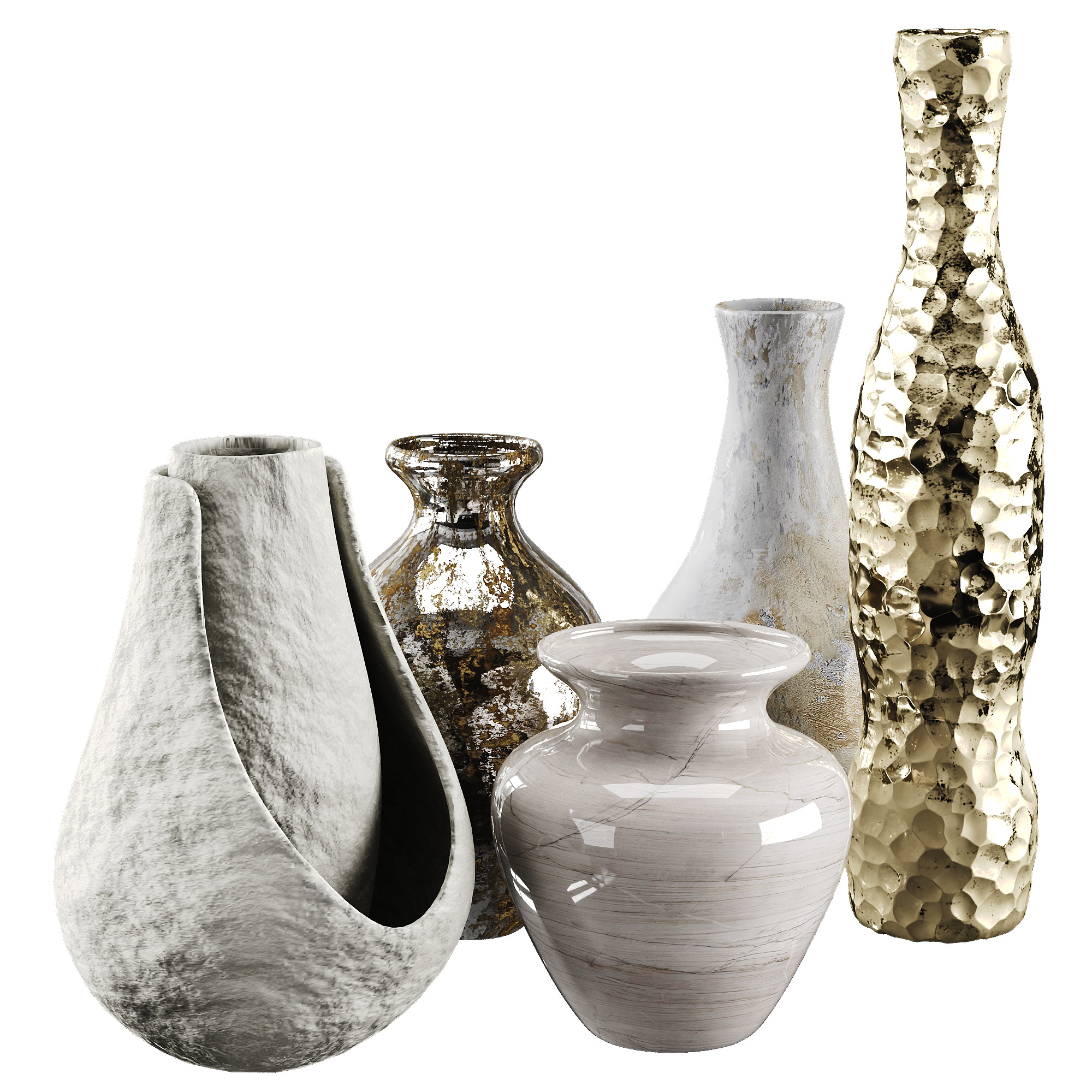 Vase decor Low-poly 3D model_23