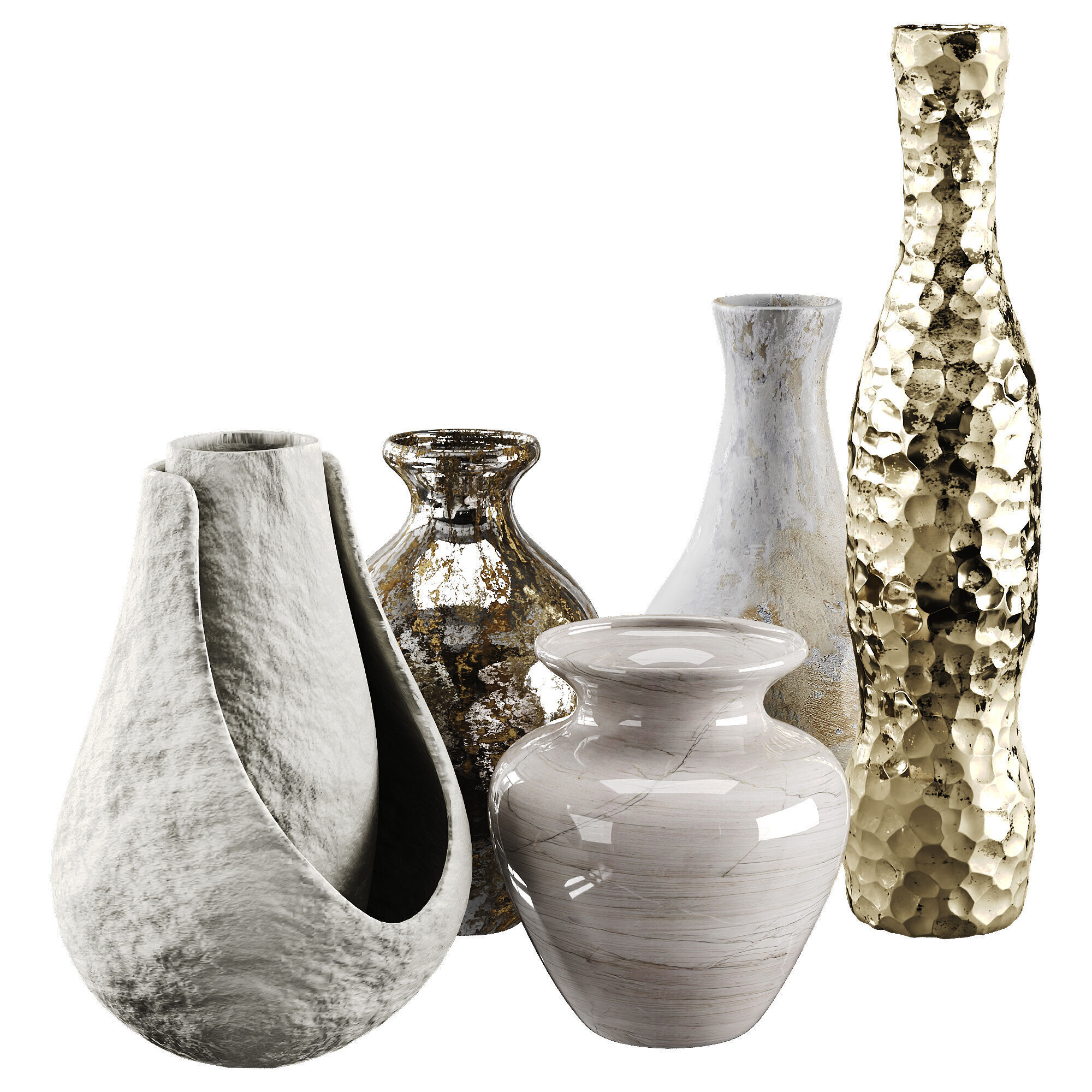 Vase decor Low-poly 3D model_31