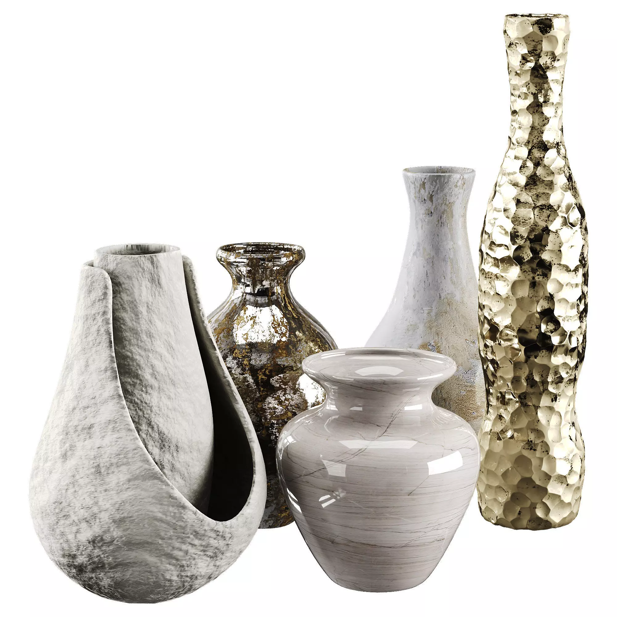 Vase decor Low-poly 3D model_0