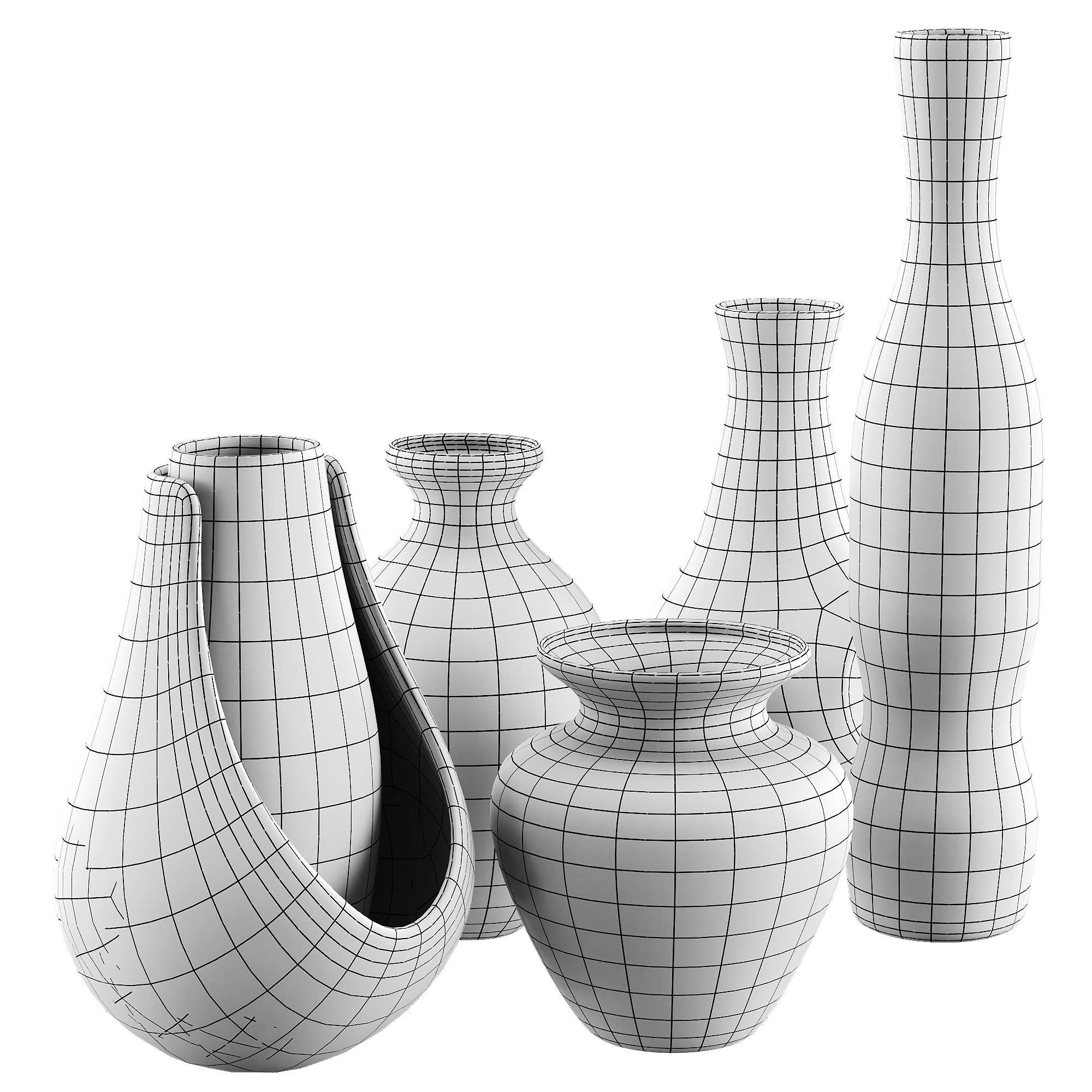 Vase decor Low-poly 3D model_2