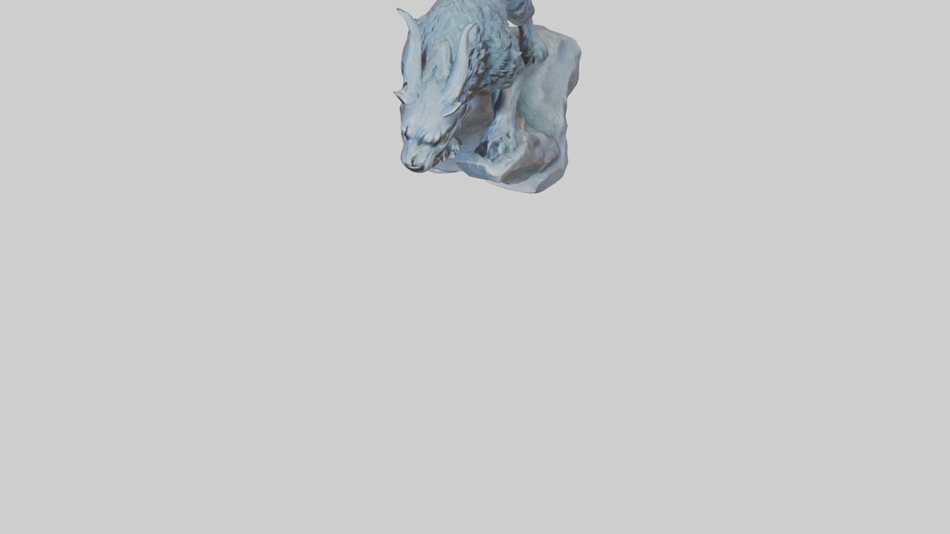 Fenrir statue model Low-poly 3D model_8