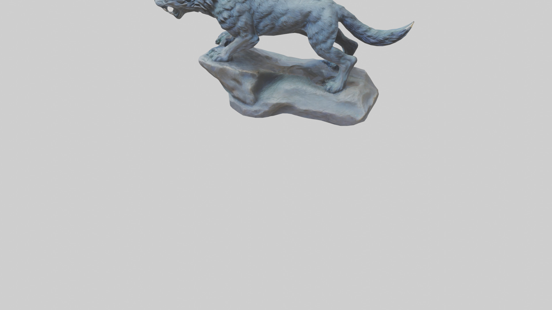 Fenrir statue model Low-poly 3D model_6