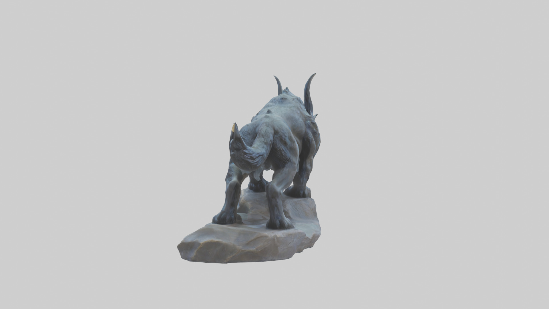 Fenrir statue model Low-poly 3D model_5
