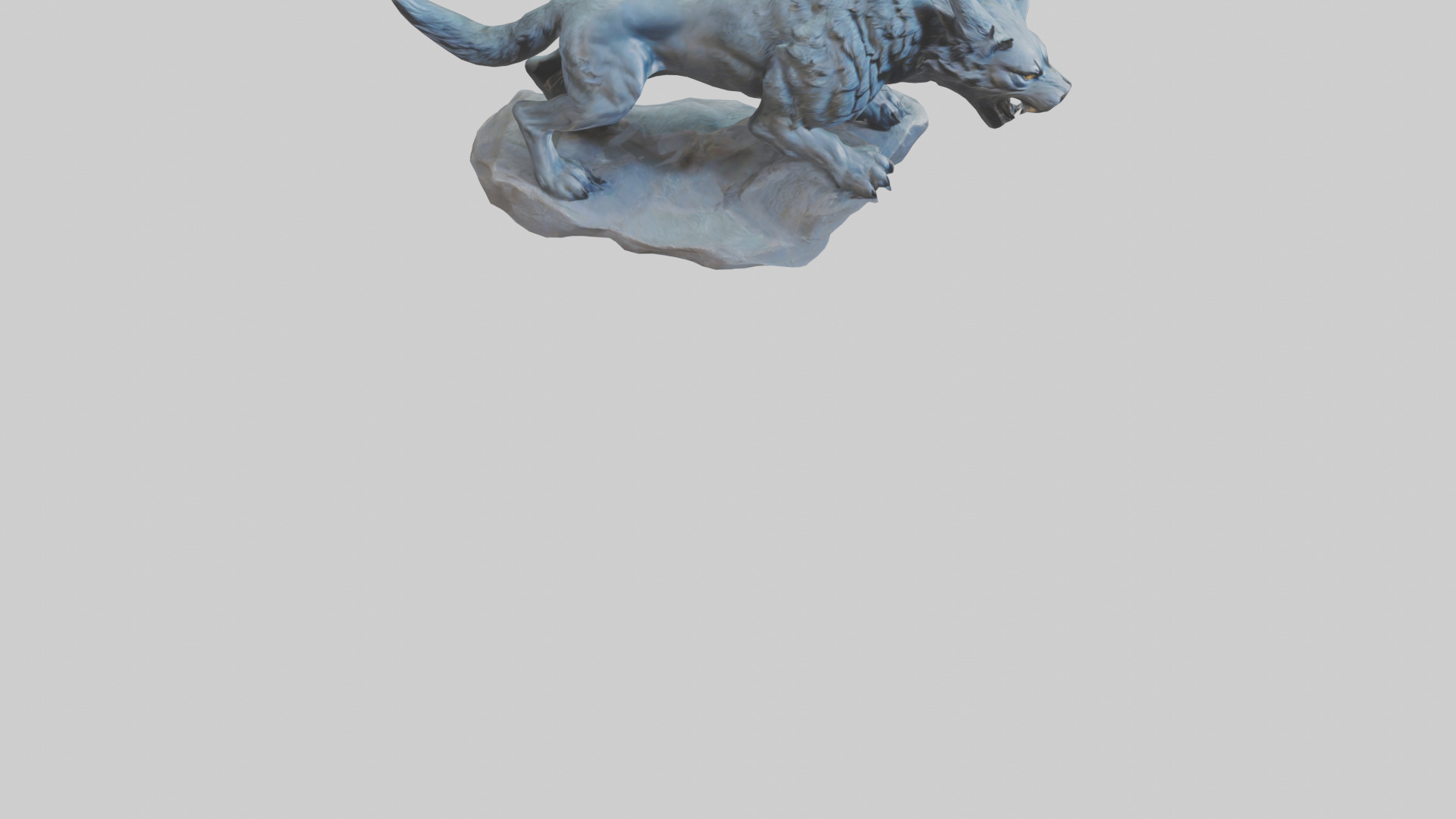 Fenrir statue model Low-poly 3D model_9