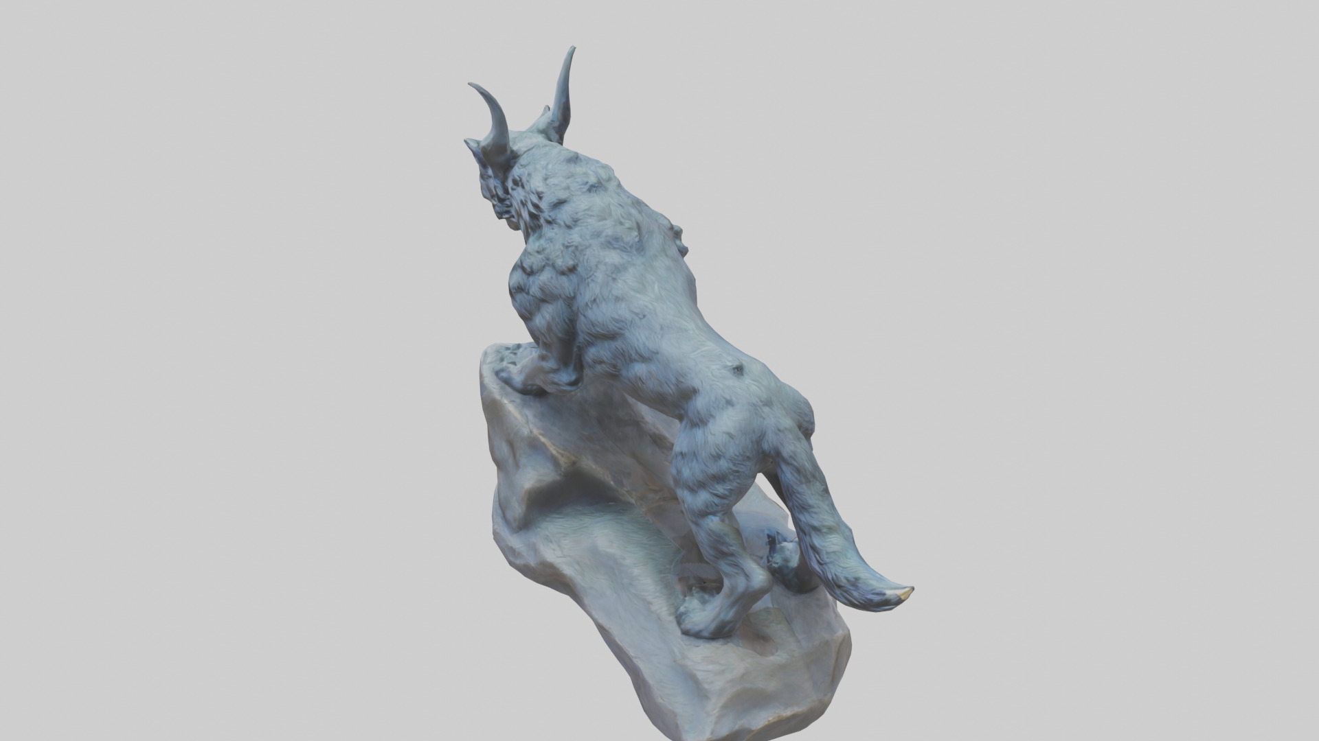 Fenrir statue model Low-poly 3D model_25