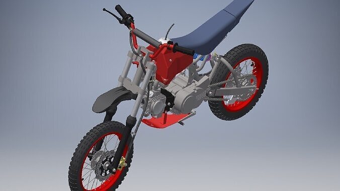 Pit bike is a small motorcycle 3D model