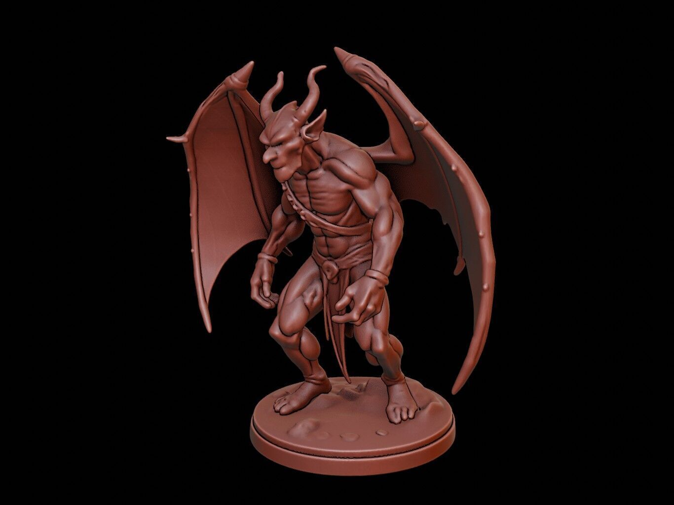 Gargoyle Figure 3D print model_2
