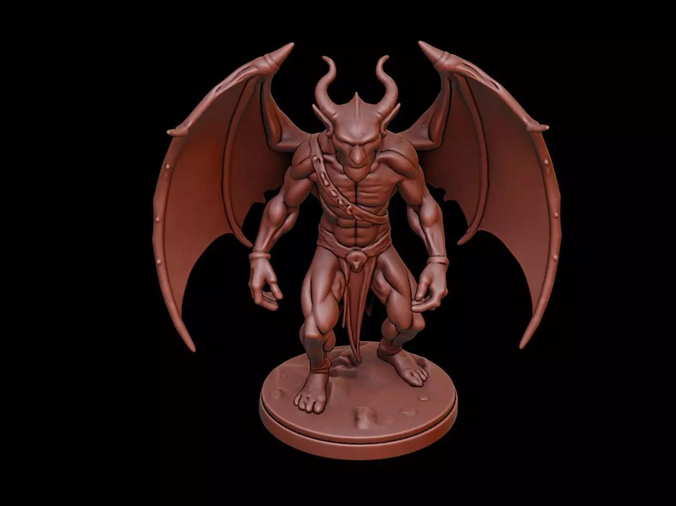 Gargoyle Figure 3D print model_0